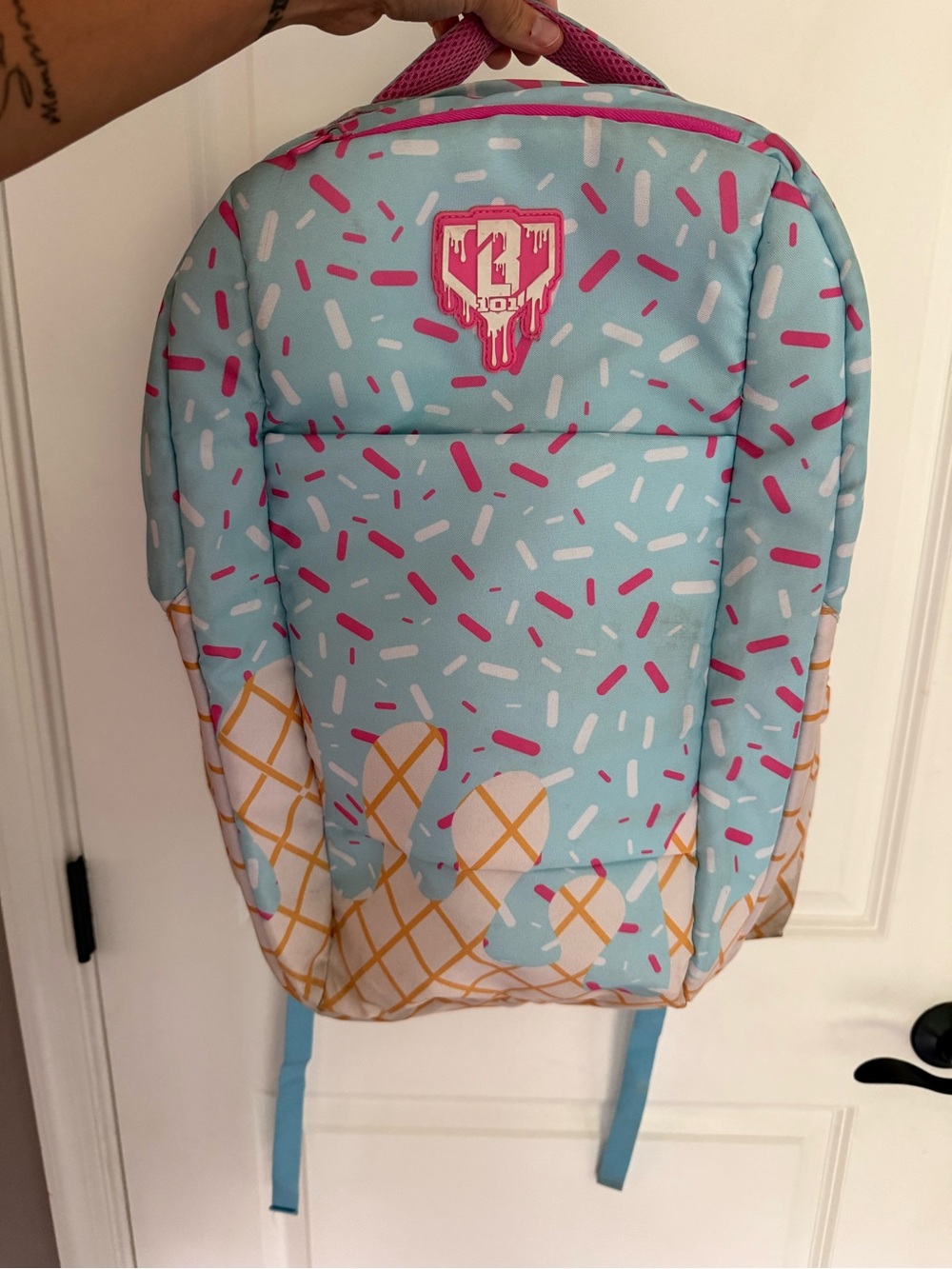 Baseball Lifestyle 101 Ice Cream Cone Sprinkle Backpack - Blue & Pink